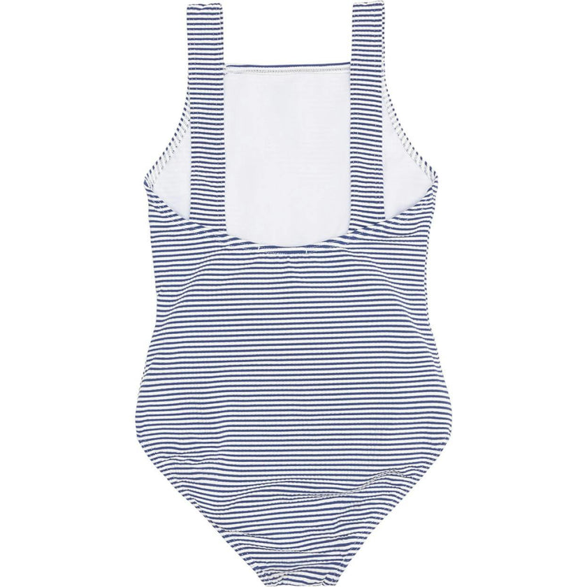 Girls Harbor Stripe Tie-Front One Piece