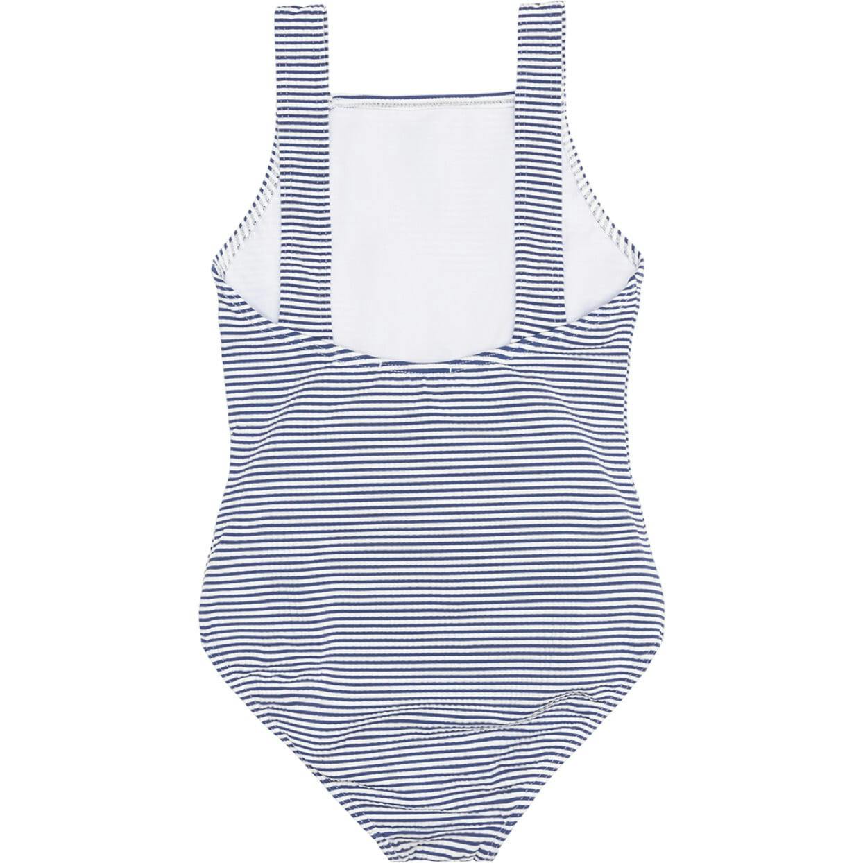 Girls Harbor Stripe Tie-Front One Piece