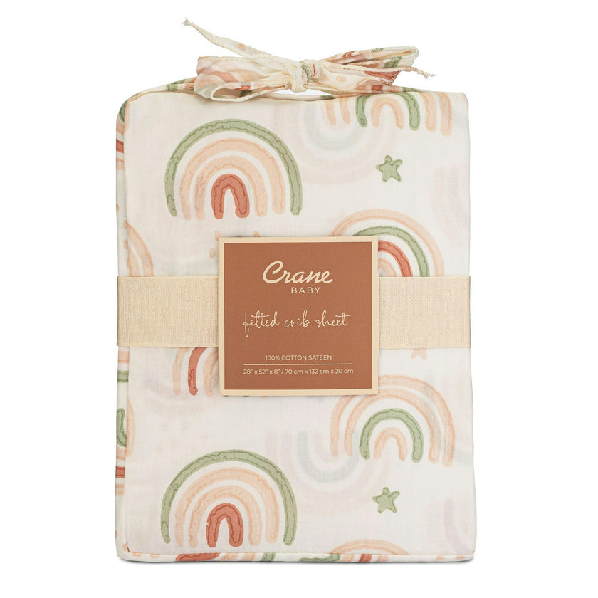 Parker Rainbow Cotton Fitted Crib Sheet
