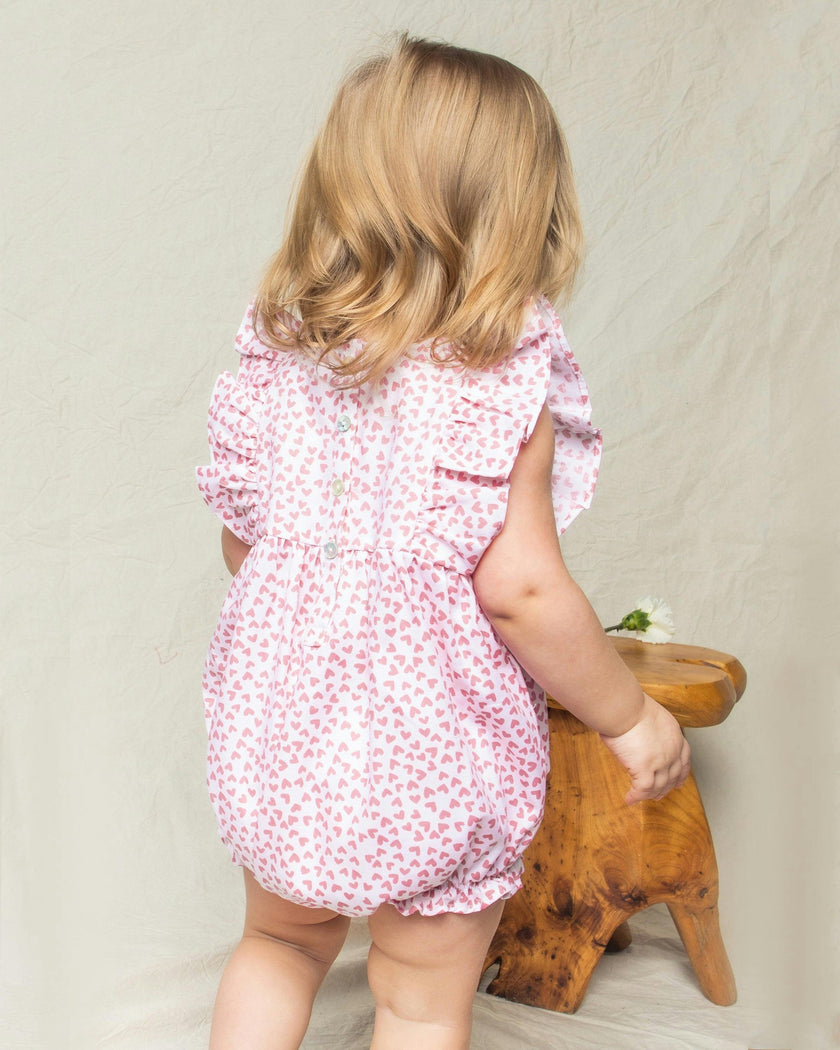 Baby's Twill Ruffled Romper in Sweethearts