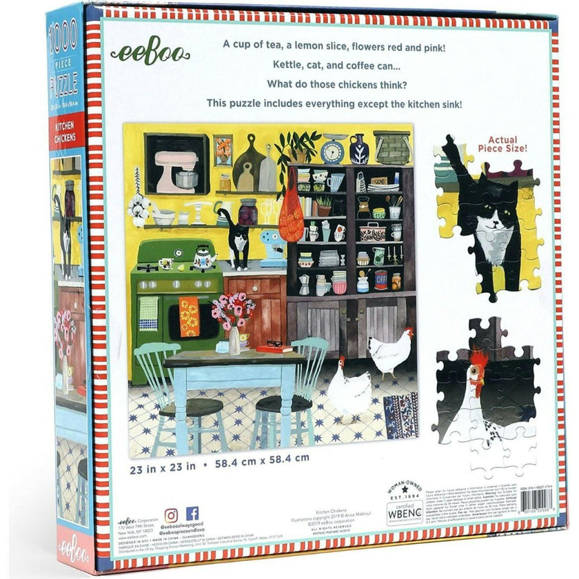 Piece and Love Kitchen Chickens Jigsaw Puzzle