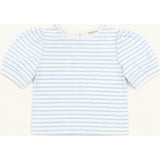 Puff Sleeve Tee in Blue Heart Stripe