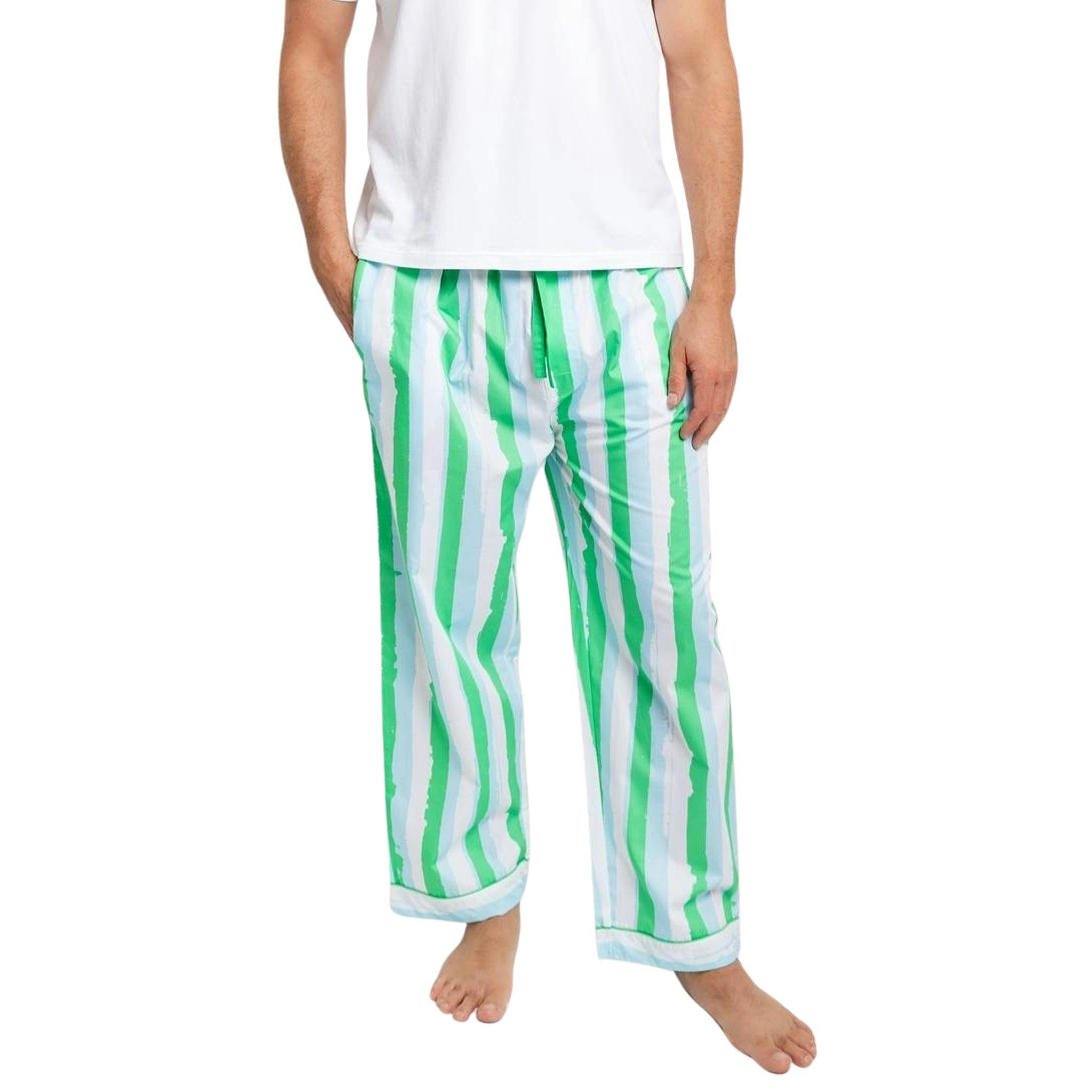 Men's Drawbertson Wild Stripes PJ Pants - Organic Cotton Poplin