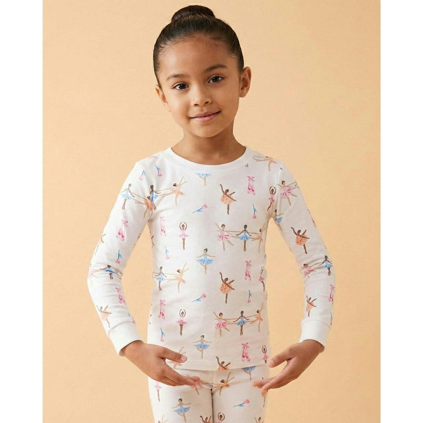 The Organic Long Sleeve Pajama Set [Ballet]