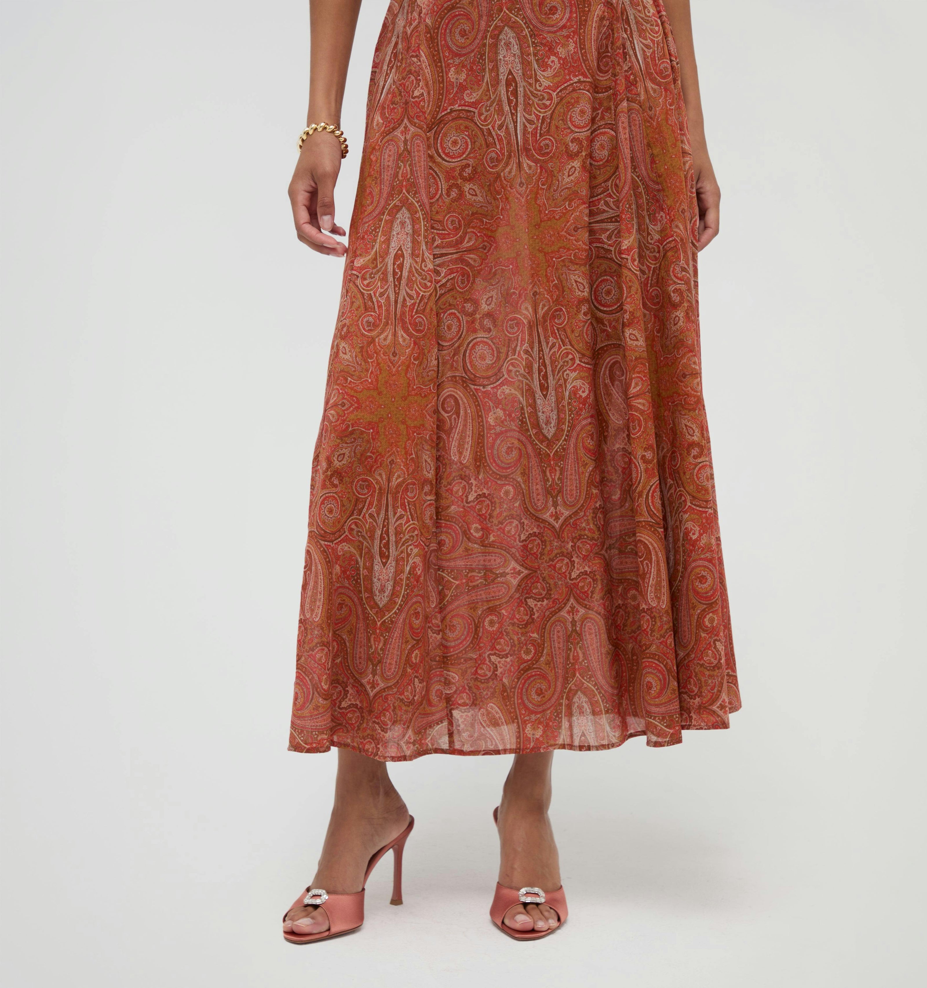 The Milani Dress -  Cypress Paisley