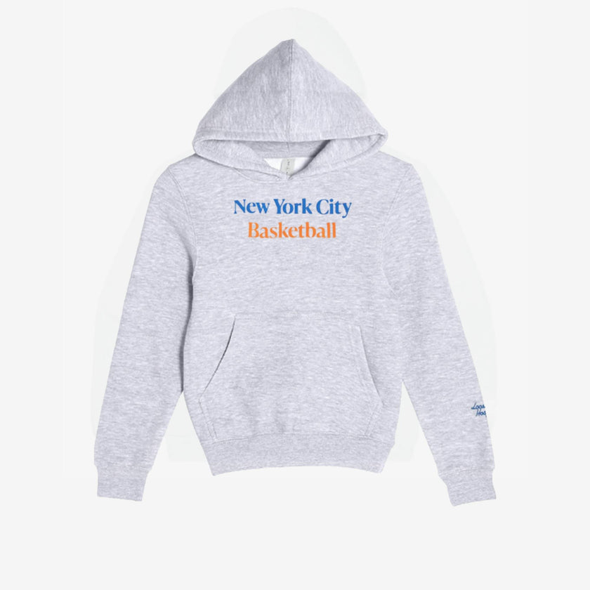 Kids Grey New York City Basketball Hoodie