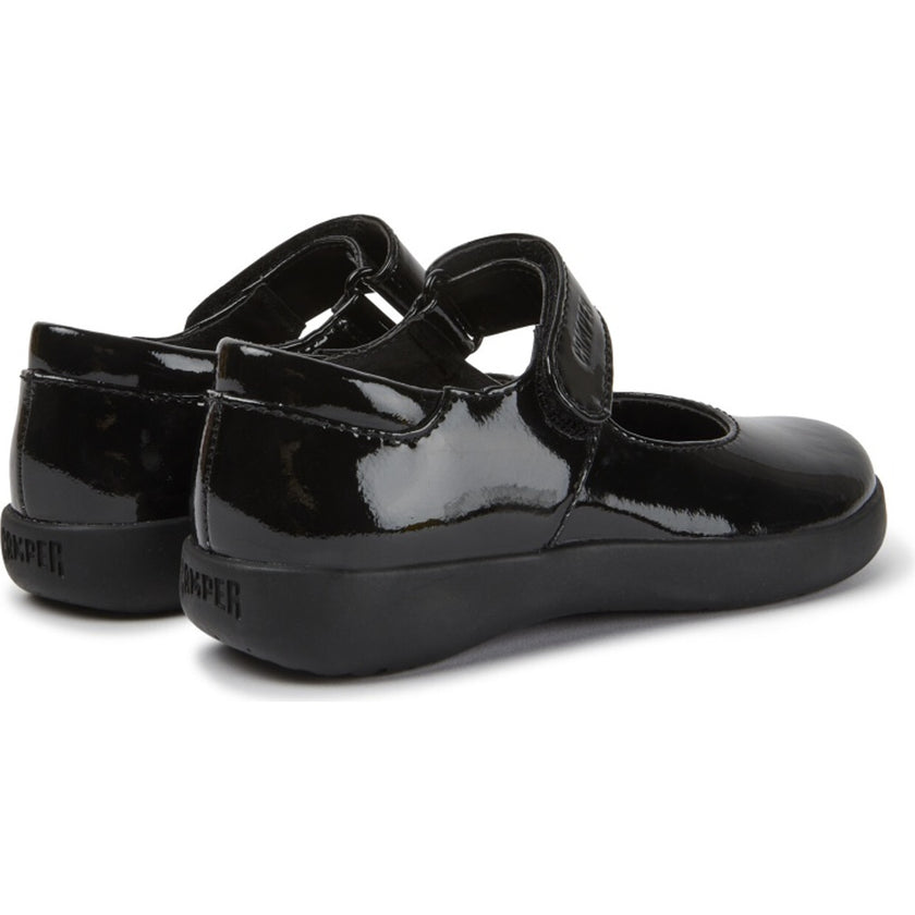 Girls Spiral Comet Suede Mary Jane, Black
