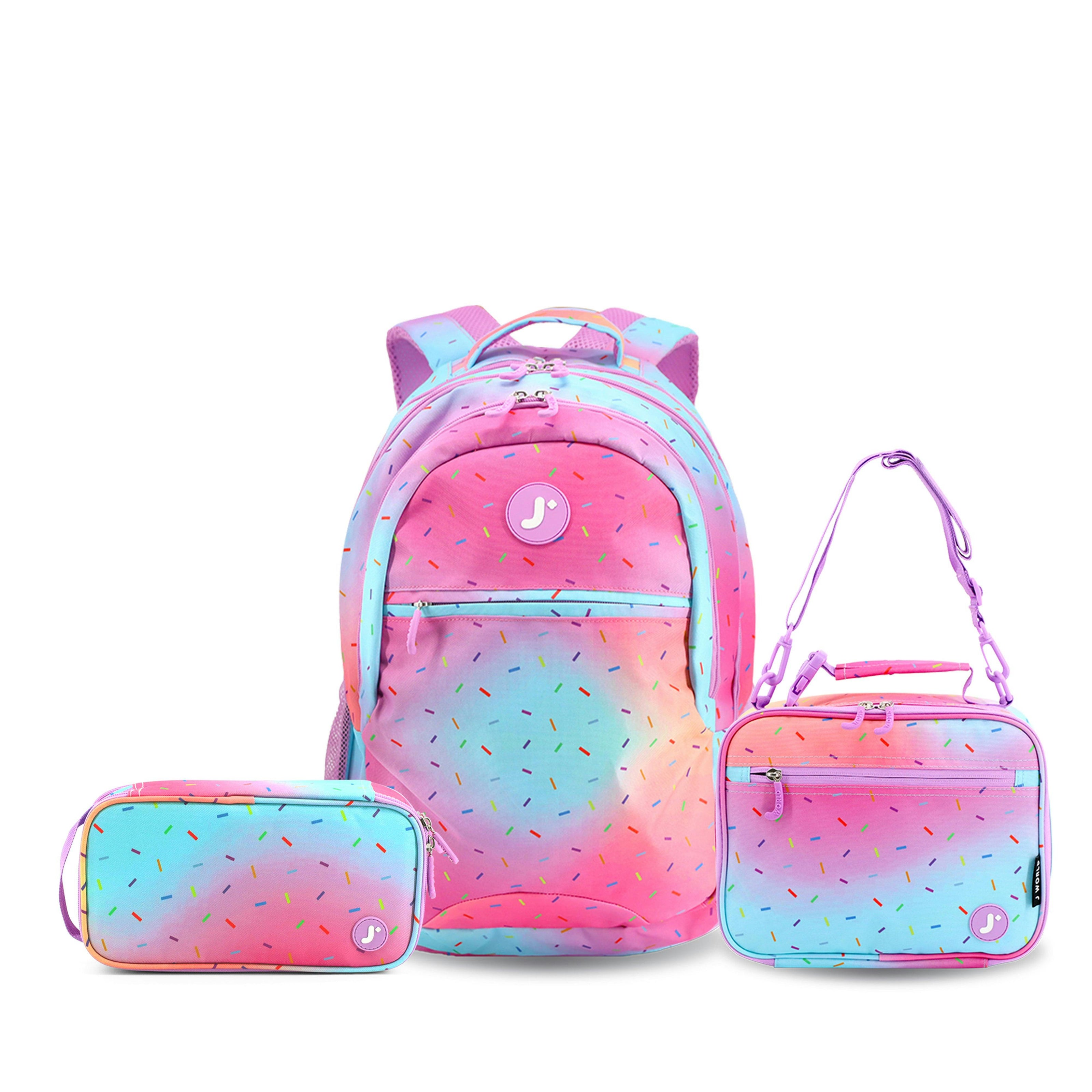 Cornelia Backpack with Lunch Bag and Pencil Case in Confetti