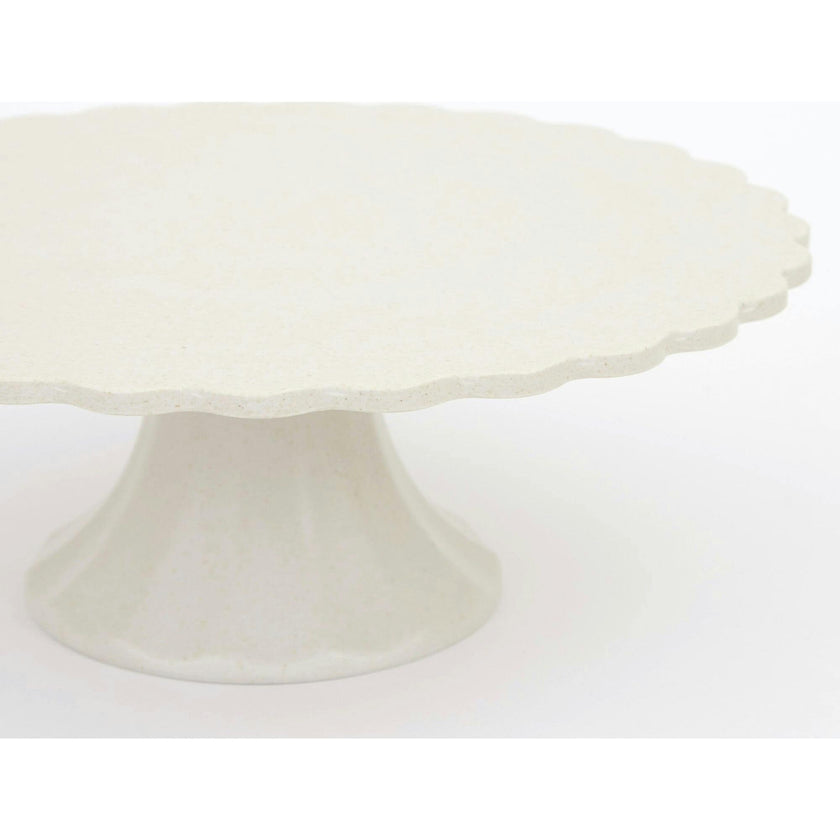 Small Cream Reusable Bamboo Cake Stand