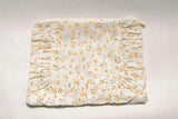 Timeless Floral Ruffle Zipper Pouch | Lemon Blossoms