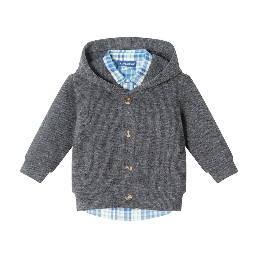 Infant 3-Piece Hooded Cardigan & Cord Set