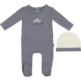 Teddy Wagon Footie and Beanie Set