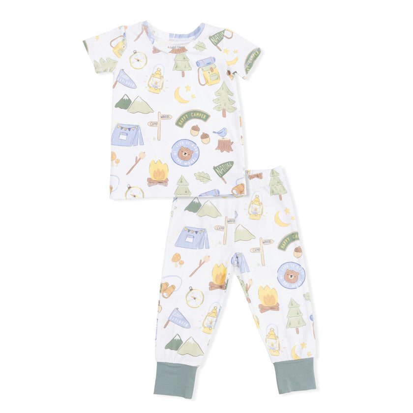 Camping Blue - Short Sleeve Loungewear Set