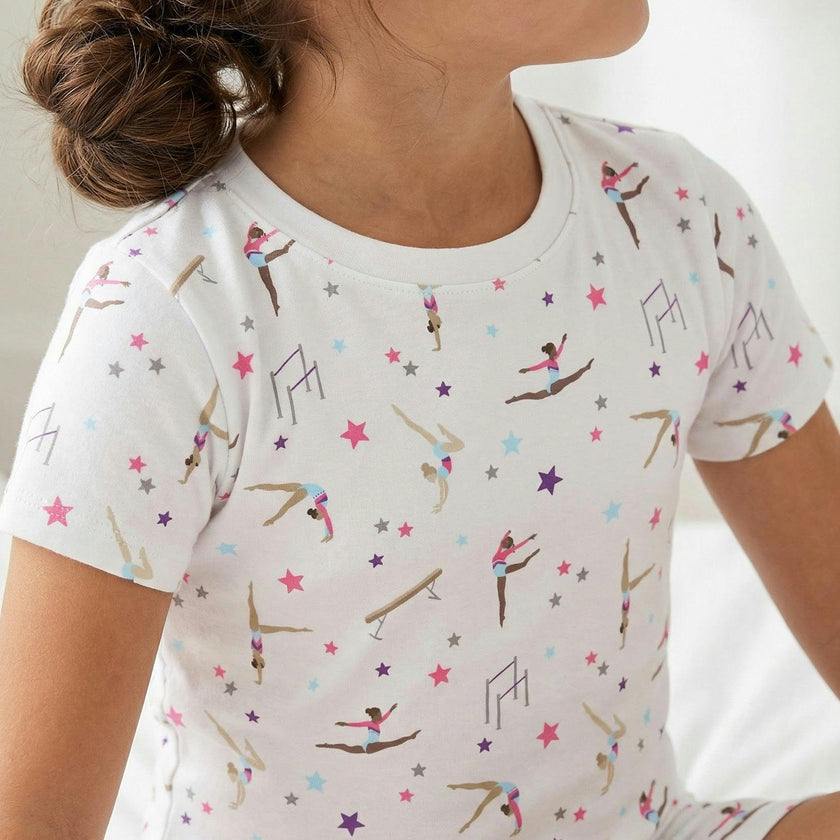 The Organic Short Sleeve Pajama Set [Gymnastics]
