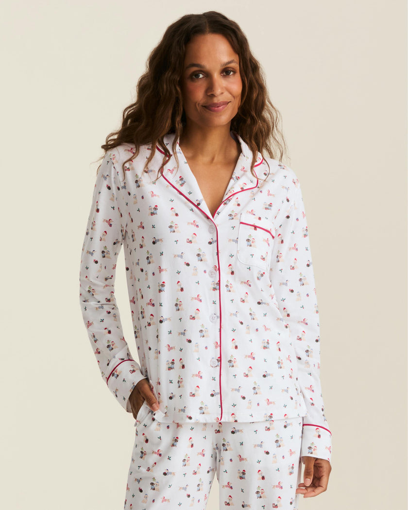 Women's Pima Pajama Set in Woof de Noël