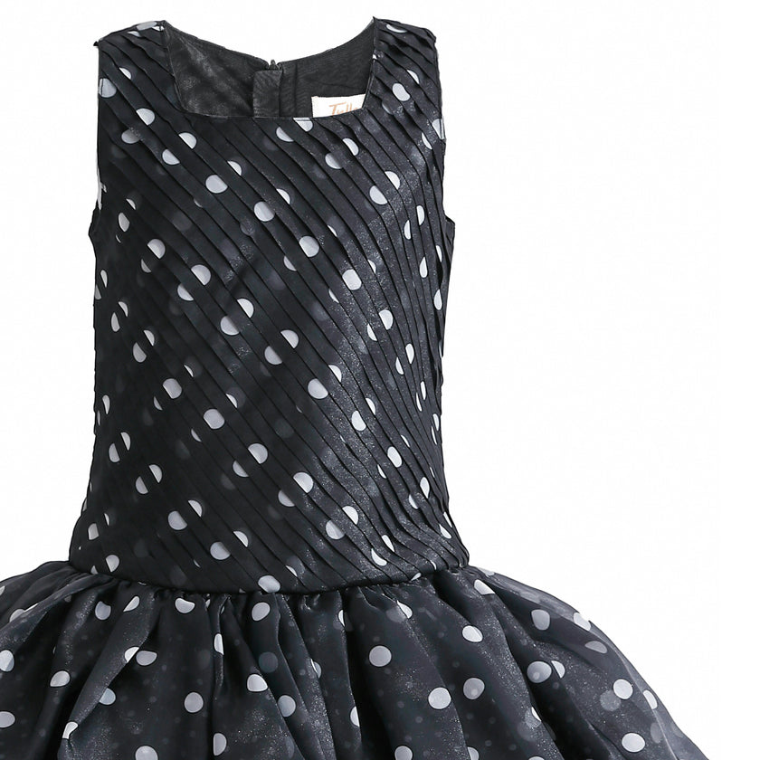 Black Calivra Polka Dot Dress