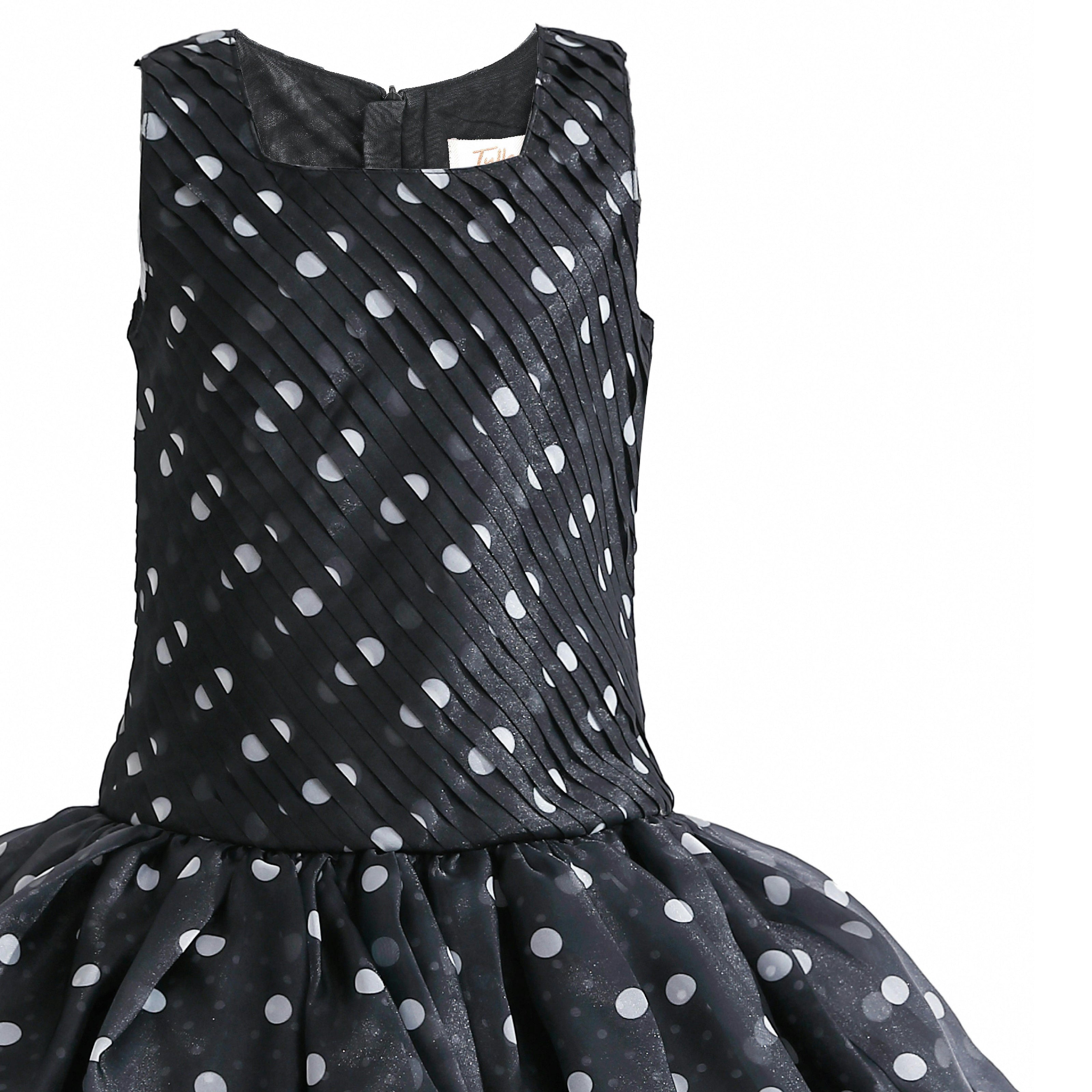 Black Calivra Polka Dot Dress