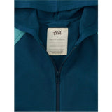Colorblock Long Sleeve Kangaroo Pocket Hoodie, Blue