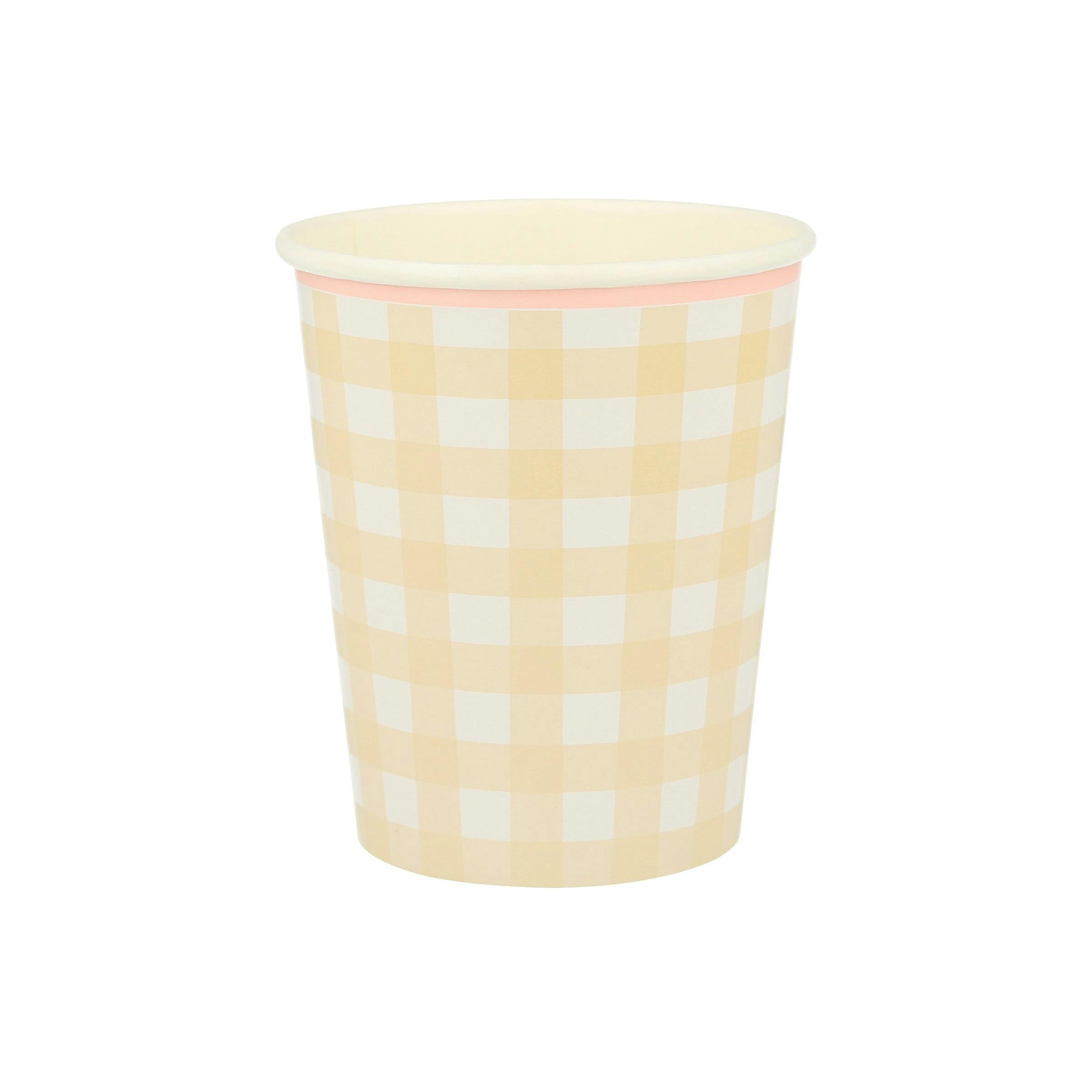 Gingham Cups