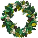 Hand Felted Wool Wreath Cream Berries - 20"
