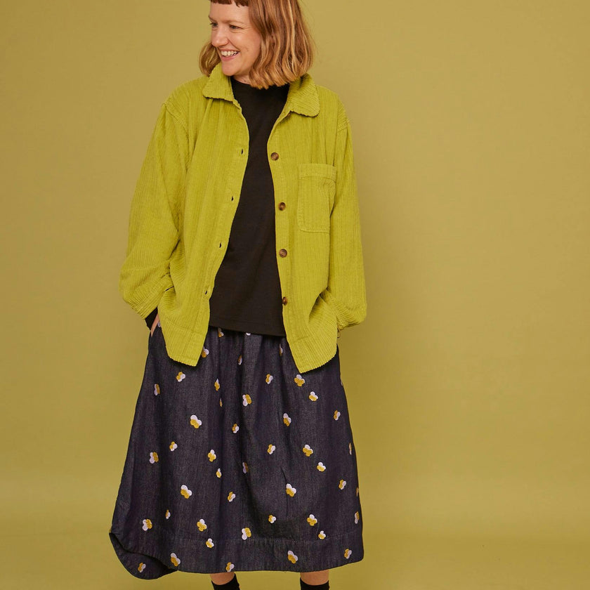 Adult Jagger Apple Green Cord Overshirt