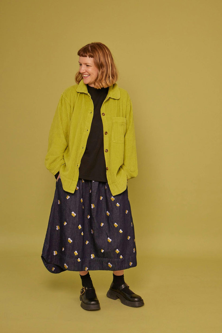 Adult Jagger Apple Green Cord Overshirt