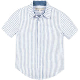 Linen Short Sleeve Button Down Shirt, White