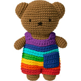 Boris In His Rainbow Overall Crochet Doll