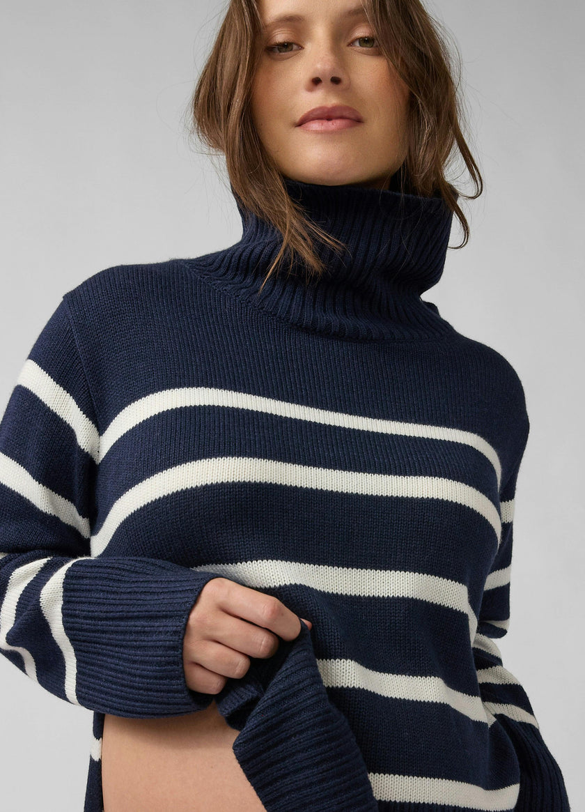 Knit High Neck Maternity Nursing Sweater