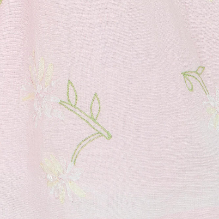 TARTINE ET CHOCOLAT Embrodiered Linen Flutter Dress