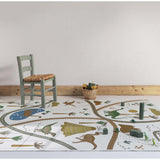 Flat Woven Graphic Print Rectangular Play Rug