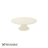 Small Cream Reusable Bamboo Cake Stand