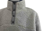 Gray Sherpa Fleece Pullover