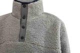 Gray Sherpa Fleece Pullover