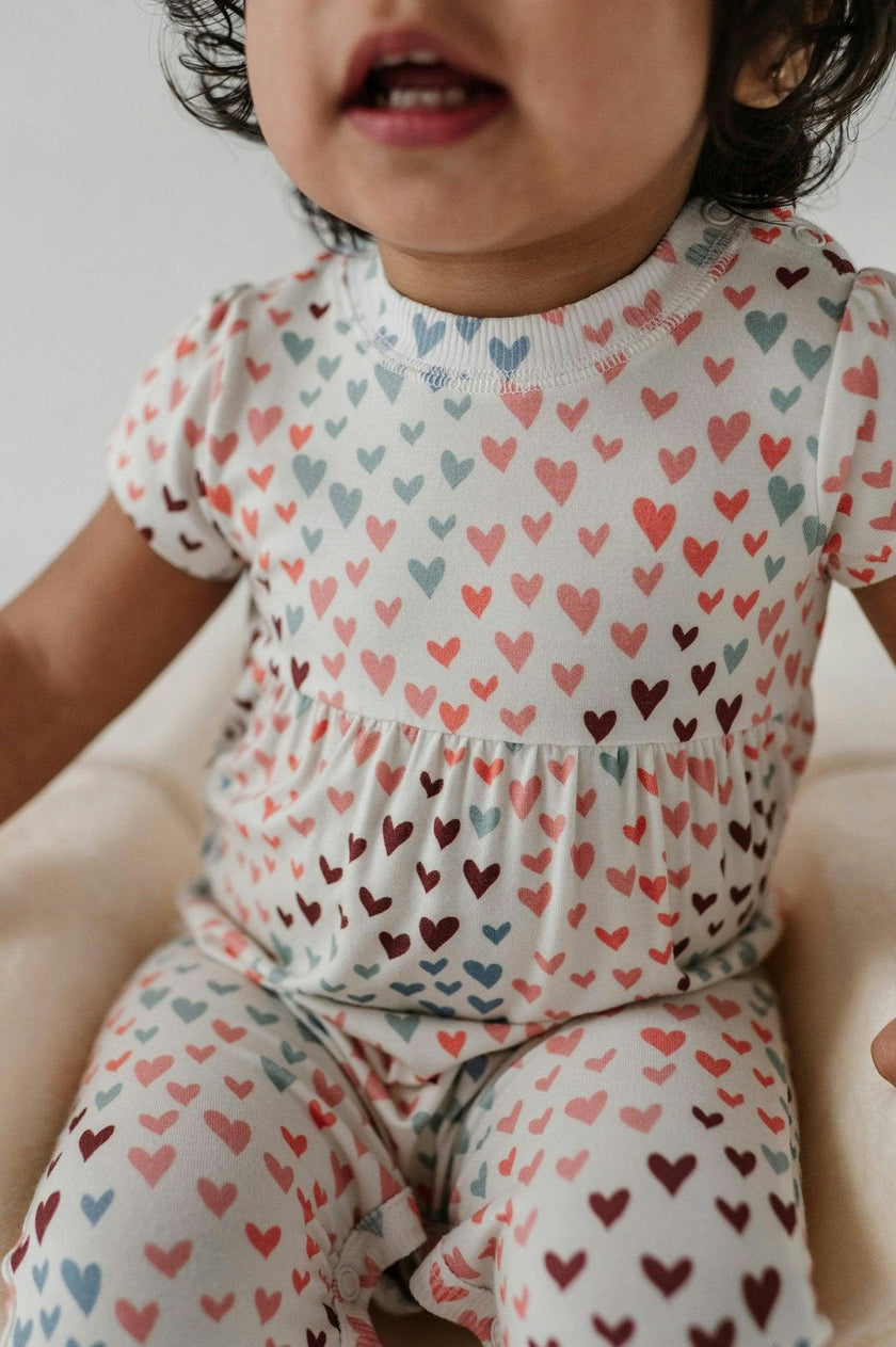 Baby Girl Short Sleeve Pant Romper