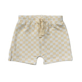 Boys Harem Shorts in Checkered in Rutabaga