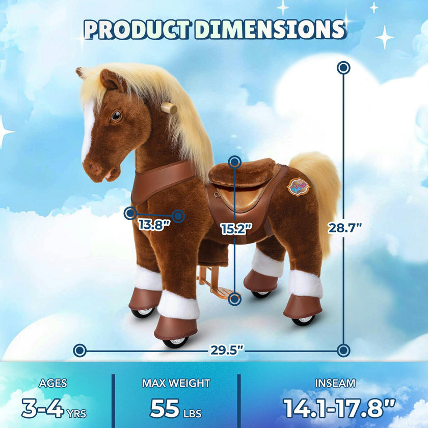 Model Y® Horse Ride-On Toy Age 4–7 – Brown