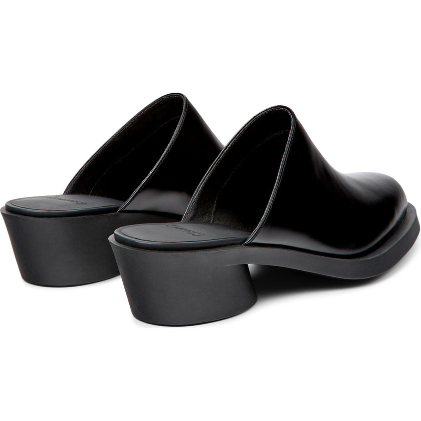 Women's Bonnie Leather Mules, Black