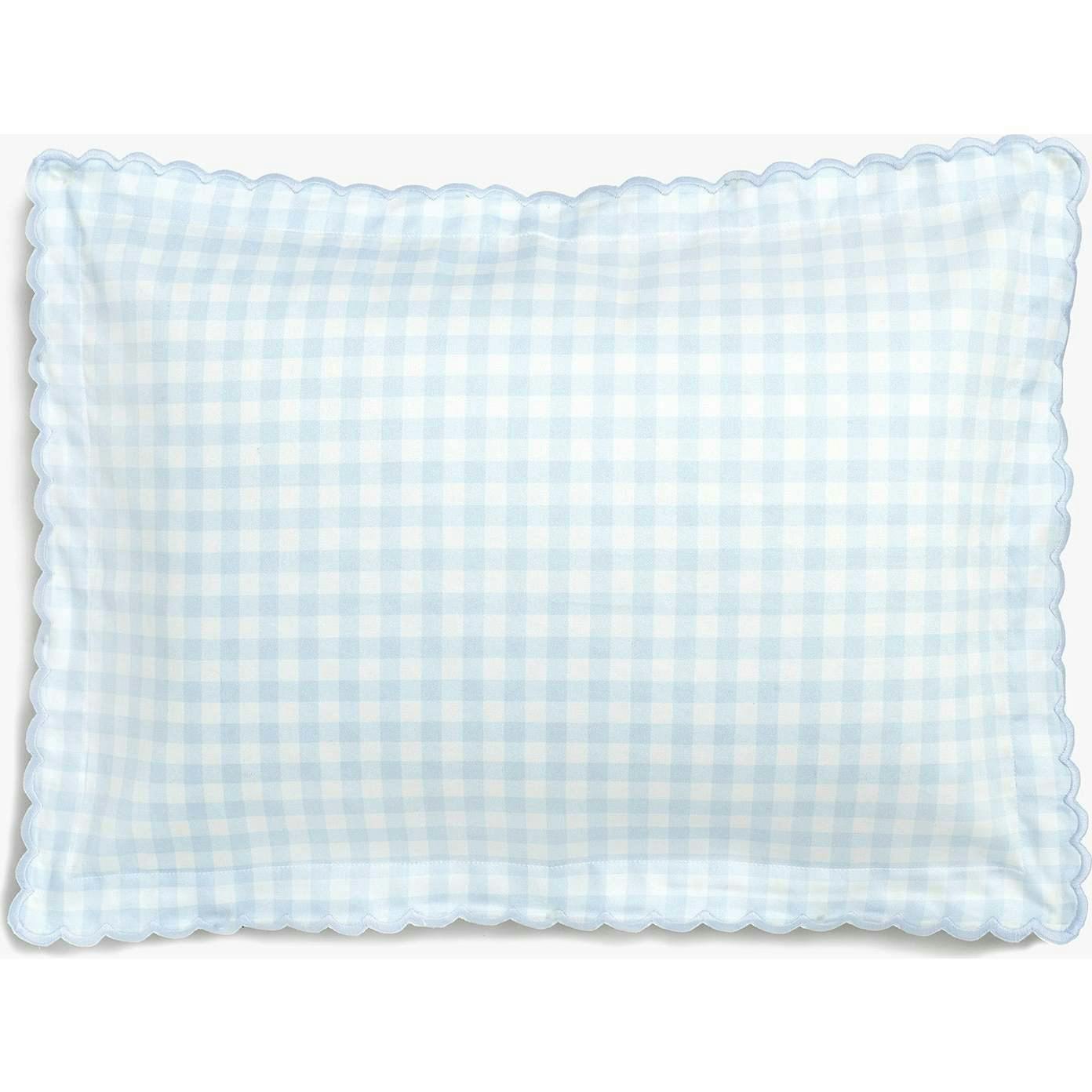 Picnic Gingham Toddler Pillow - Blue