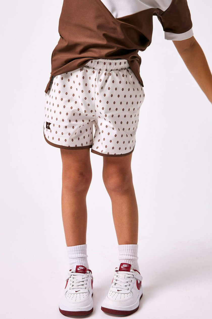 football retro super short with brown piping