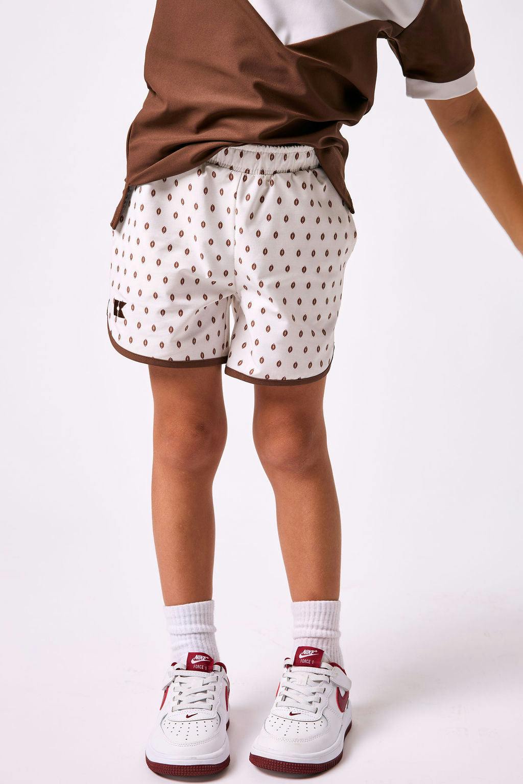 football retro super short with brown piping