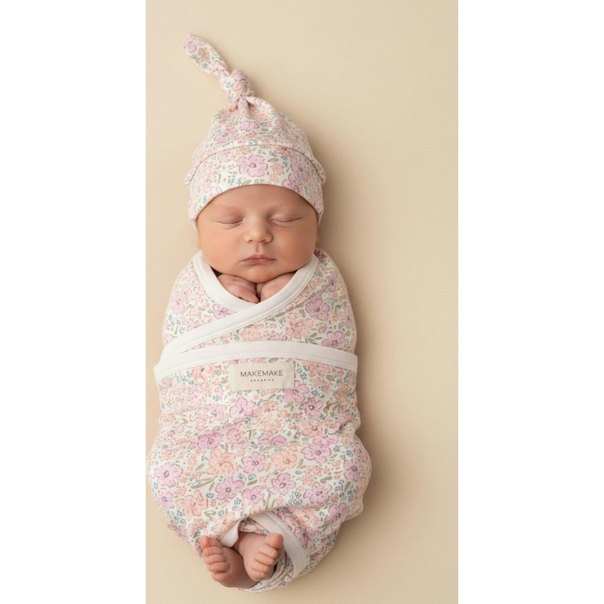 Organic Swaddle Blanket & Hat Set