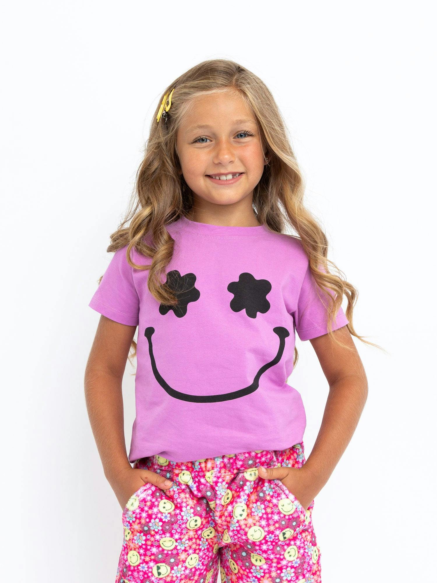 Flower Smiley Short Sleeve Tee