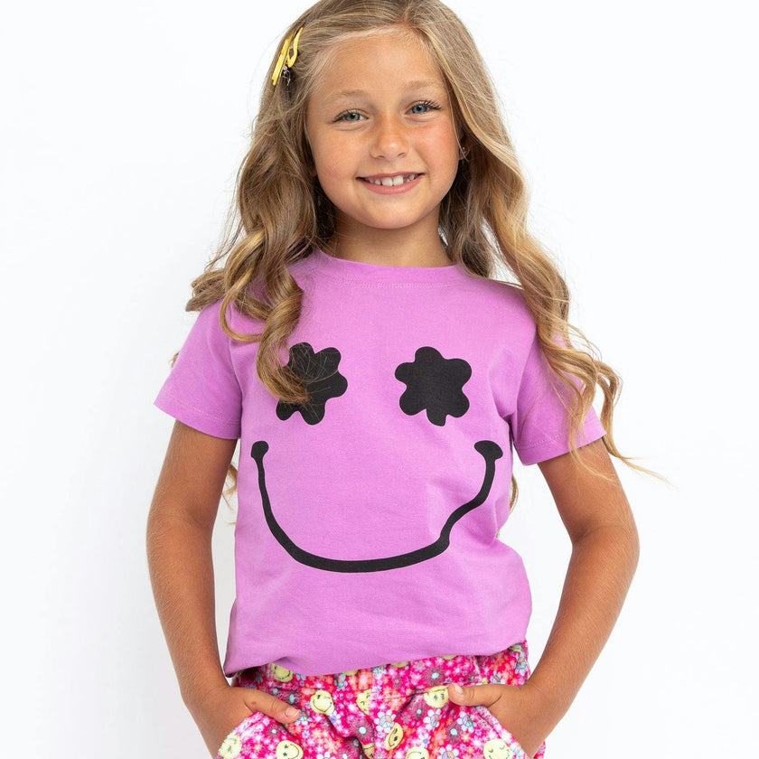 Flower Smiley Short Sleeve Tee