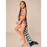 Two-Piece Swimsuit Set, Multi