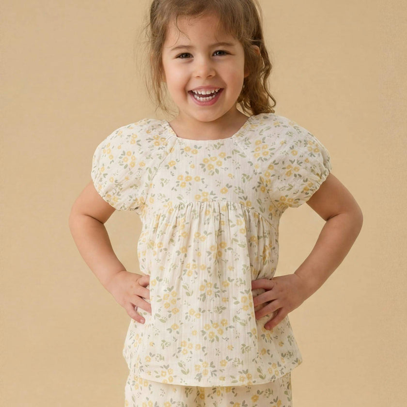 Floral Muslin Blouse