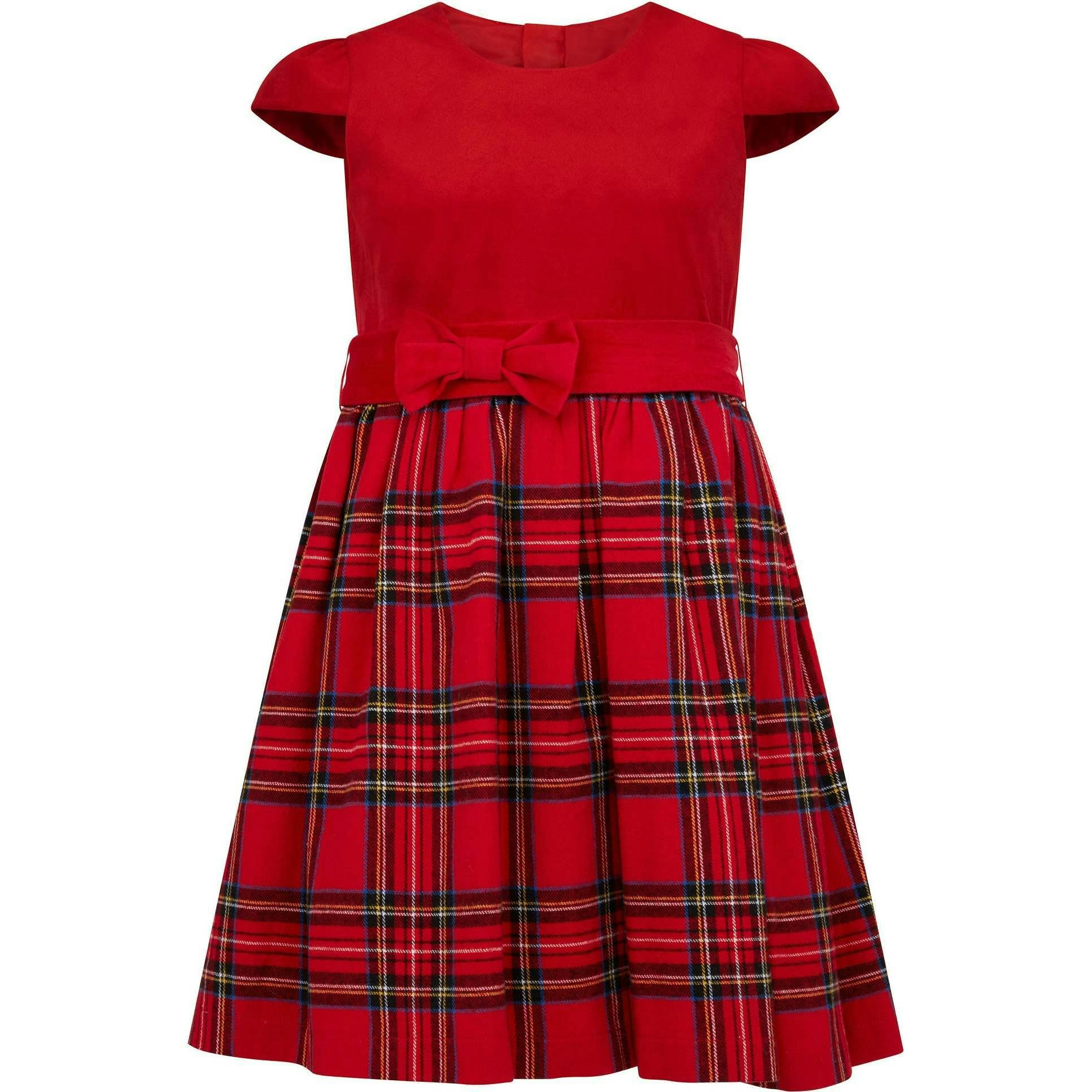 Diana Velvet & Tartan Party Dress