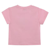 Pink Tee with Food Motifs