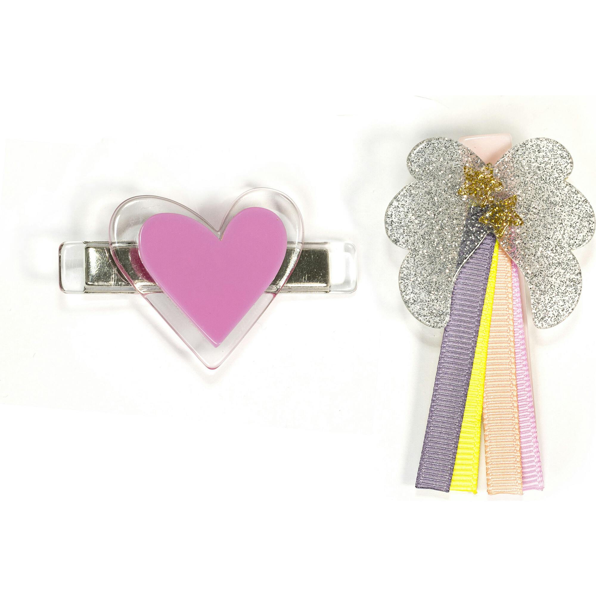 Lilies & Roses- Angel Wing Silver Clip
