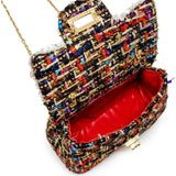 Classic Tweed Pearl Handbag